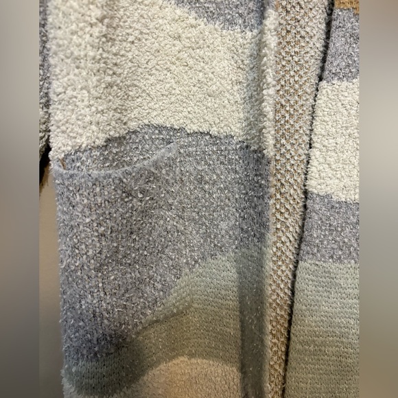 NINE WEST Open Front Cozy Soft Neutral Cardigan - Picture 4 of 6